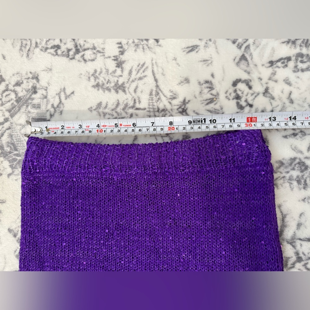 Fairy core 3PC Purple Crochet Set M Festival W Y2K Distressed Crop Top Skirt - Picture 12 of 13
